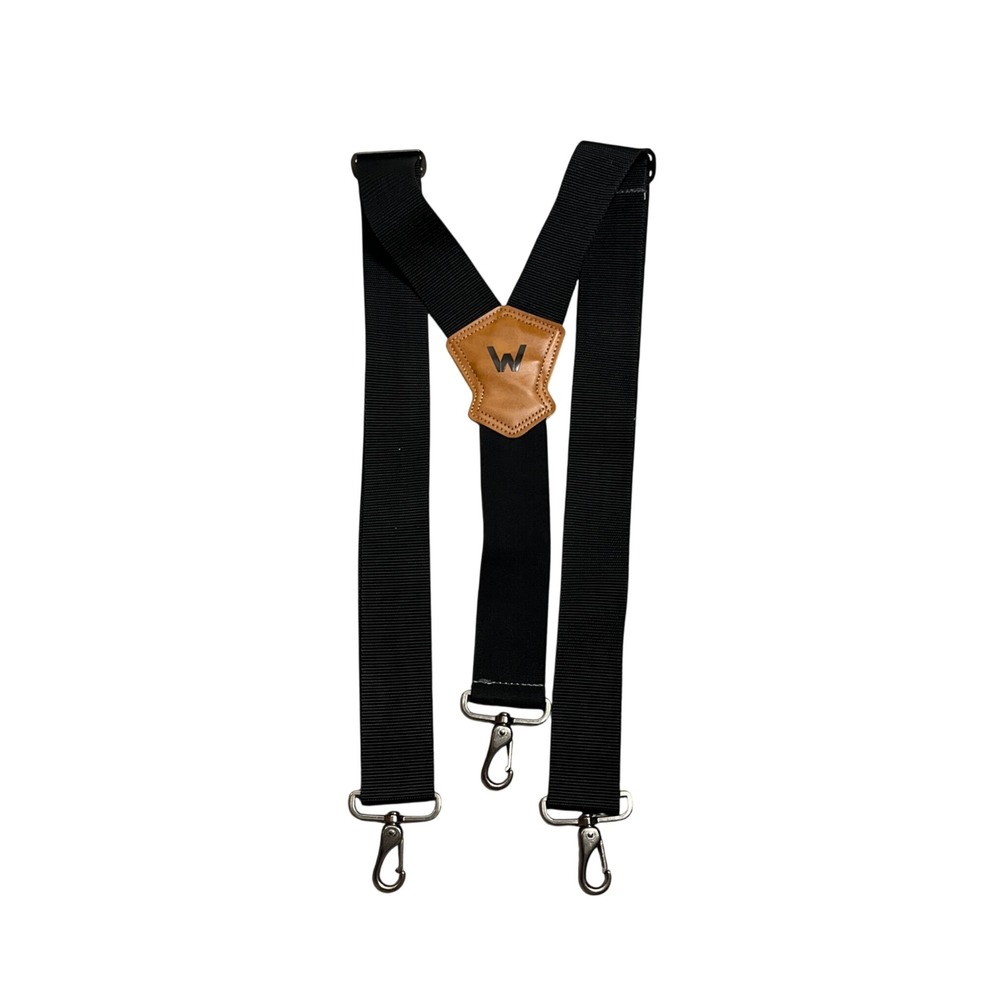 Welkinland Mens Heavy Duty Work Suspenders Black Y-Back Trigger Snap Hook WXM213